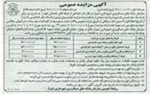 واگذاری تعدادی از غرفه های خدماتی خود