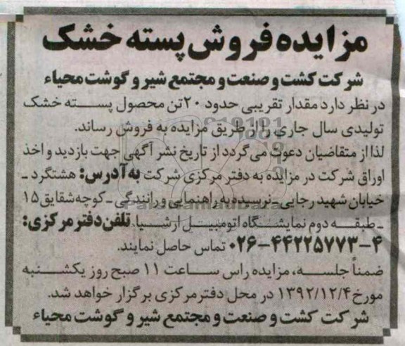 فروش پسته خشک