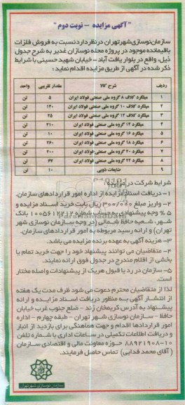 فروش فلزات باقیمانده