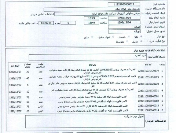 خرید لامپ