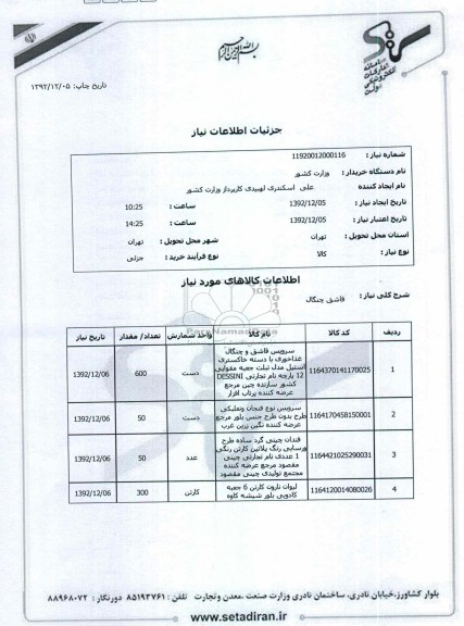 قاشق چنگال