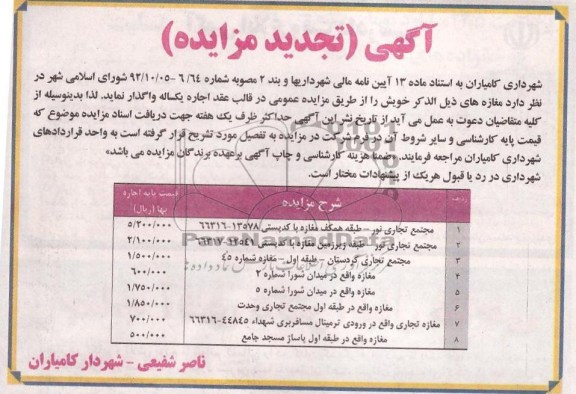 واگذاری مغازه