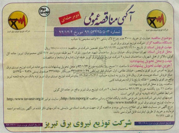خرید 3000 عدد چراغ لاک پشتی 70 وات سدیمی با حباب