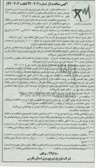 تست و اصلاح لوازم اندازه گیری تکفاز ....