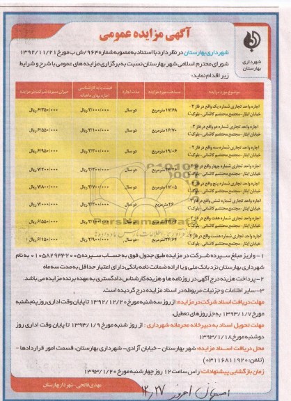 اجاره واحد تجاری