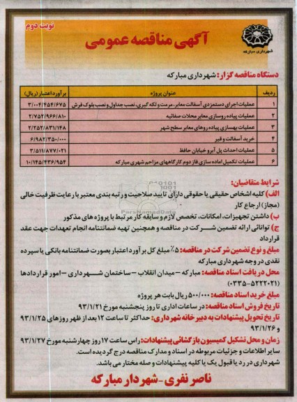 عملیات اجرای دستمزدی آسفالت معابر ، مرمت و لکه گیری...