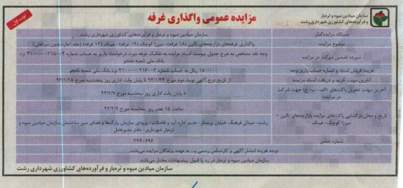 واگذاری بوفه