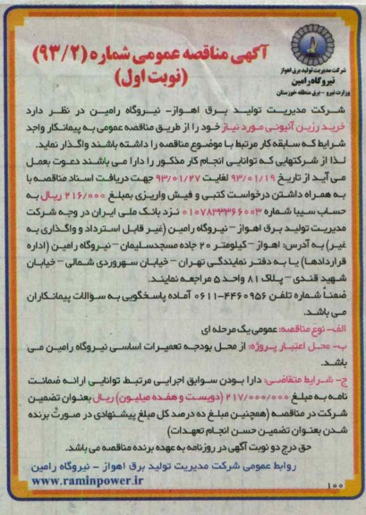 خرید رزین آنیونی 