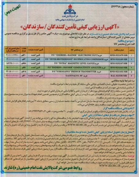 خرید P/F ENDRESS+HAUSER 