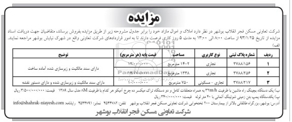 املاک و اموال مازاد