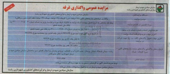 واگذاری بوفه