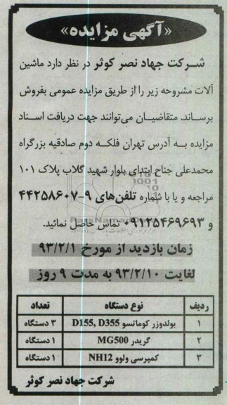 فروش ماشین الات