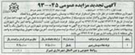 واگذاری غرفه تنقلات