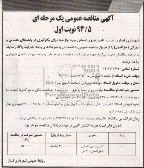 تامین نیروی انسانی 