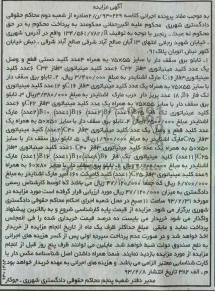 فروش تعدادی تابلو برق