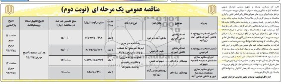 اجرای پروژه های عمرانی 