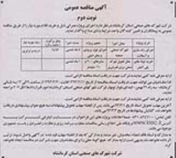 اجرای پروژه عمرانی و خرید اقلام ....