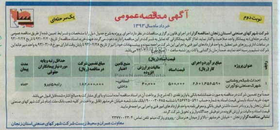 احداث شبکه روشنایی 