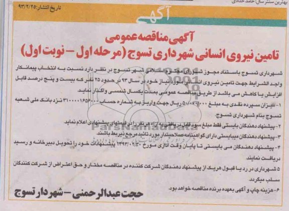 تامین نیروی انسانی 