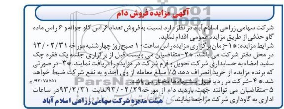 فروش تعداد 6 راس گاو جوانه و 6 راس ماده گاو حذفی 