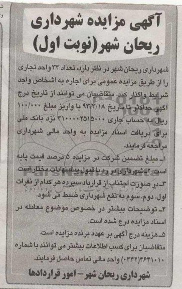 تعداد 33 واحد تجاری
