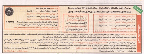 پروژه های خرید آسفالت 