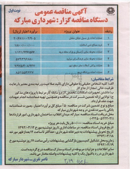 عملیات احداث پل مسیل  و ...