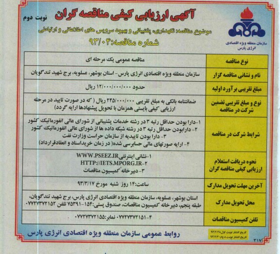 نگهداری , پشتیبانی و بهبود سرویس های اطلاعاتی و ارتباطی 