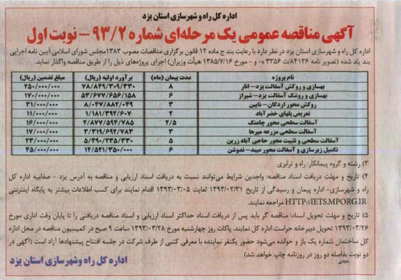 بهسازی و روکش آسفالت ...