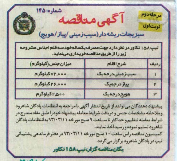 سبزیجات ریشه دار