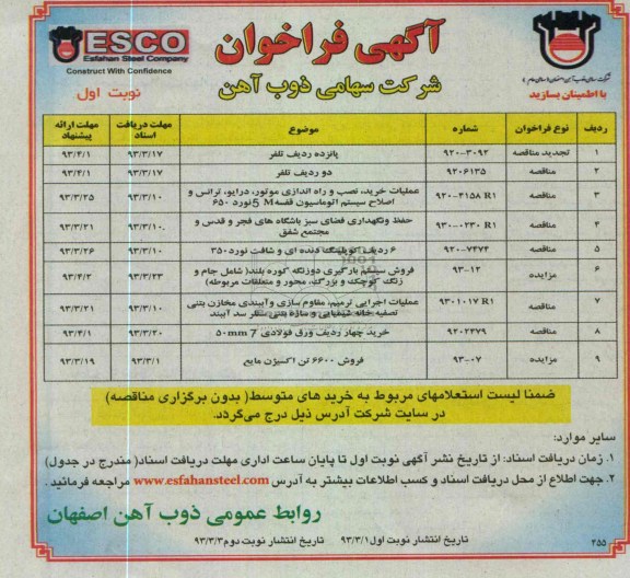  پانزده ردیف تلفر ...