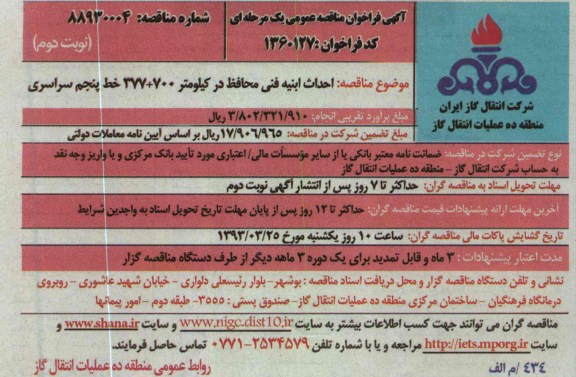 احداث ابنیه فنی محافظ در کیلومتر 700+377....