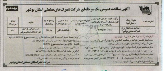  احداث خط انتقال برق