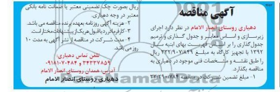 اجرای زیرسازی و اساس معابر و جدول گذاری و ترمیم جدول گذاری 
