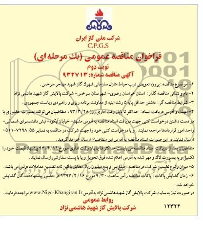 پروژه تعویض درب حیاط منازل سازمانی 