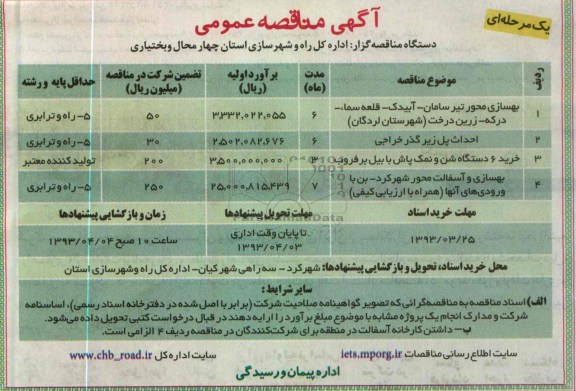 احداث پل زیرگذر خراجی- بهسازی محور ....