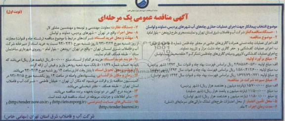 اجرای عملیات چاده دستی همراه با گالری های جانبی و ...