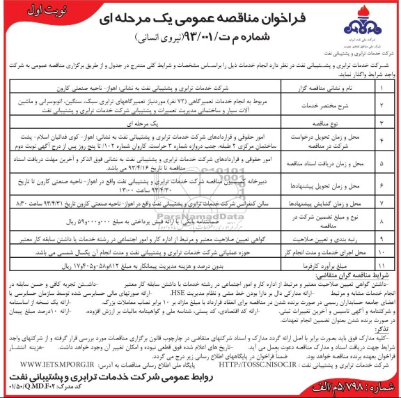 انجام خدمات تعمیرگاهی 72 نفر مورد نیاز تعمیرگاههای ....