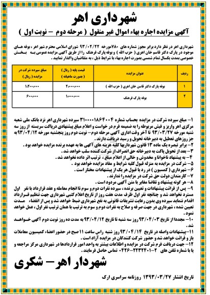واگذاری بوفه 
