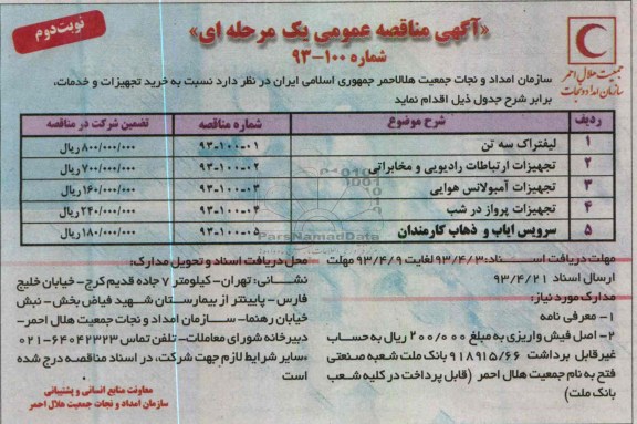 آگهی مناقصه عمومی یک مرحله ای ,  لیفتراک سه تن 