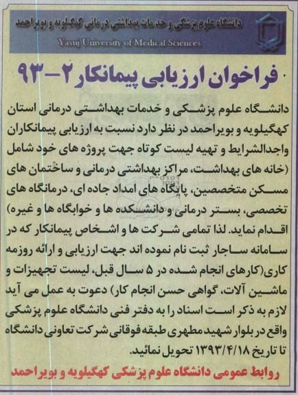 استعلام , لیست کوتاه از خانه های بهداشت و غیره