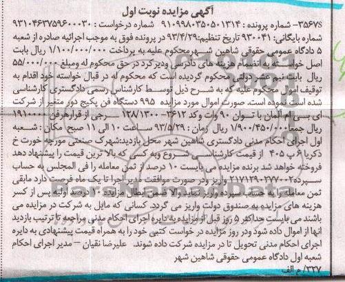آگهی مزایده , مزایده 995 دستگاه فن پکیج دور متغیر 