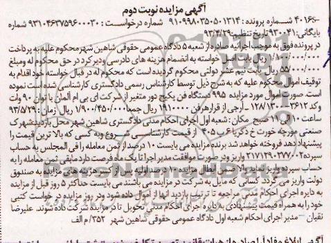 اگهی مزایده,مزایده فروش 995 دستگاه فن پکیج دور متغیر 