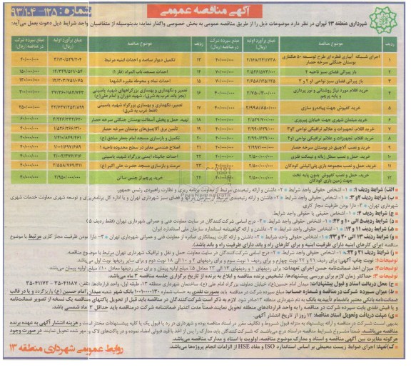 آگهی مناقصه عمومی, مناقصه اجرای شبکه آبیاری قطره ای طرح توسه 50 هکتاری و ...