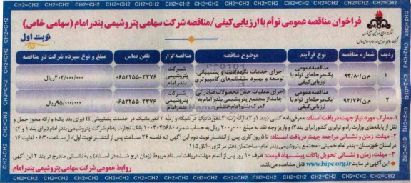 فراخوان مناقصه عمومی توام با ارزیابی کیفی , مناقصه اجرای خدمات نگهداشت و پشتیبانی 