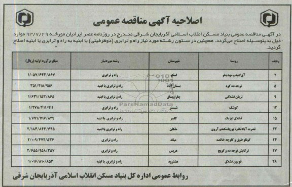 اصلاحیه
