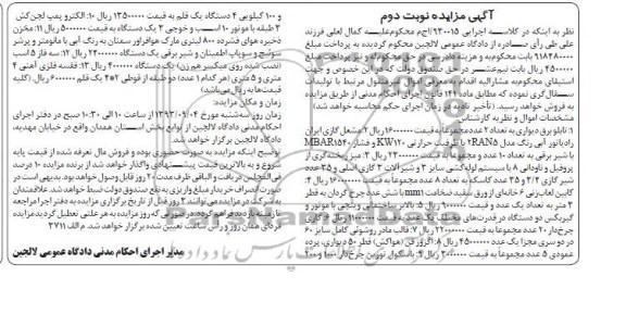 مزایده , مزایده تابلو برق دیواری
