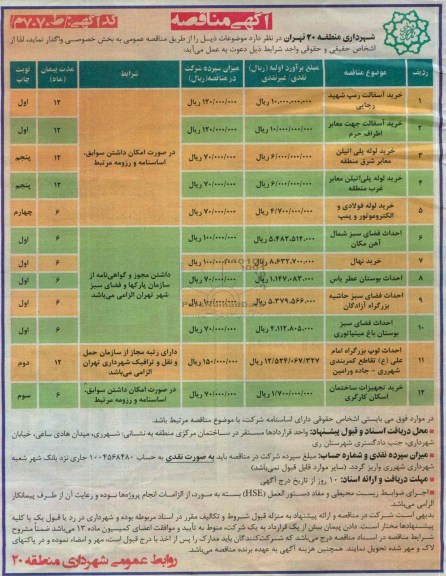 آگهی مناقصه , مناقصه خرید آسفالت 
