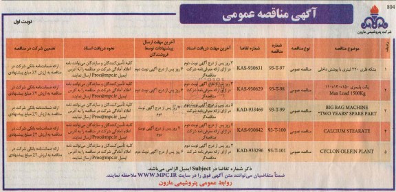 آگهی مناقصه عمومی , مناقصه بشکه فلزی 220 لیتری با چوشش داخلی
