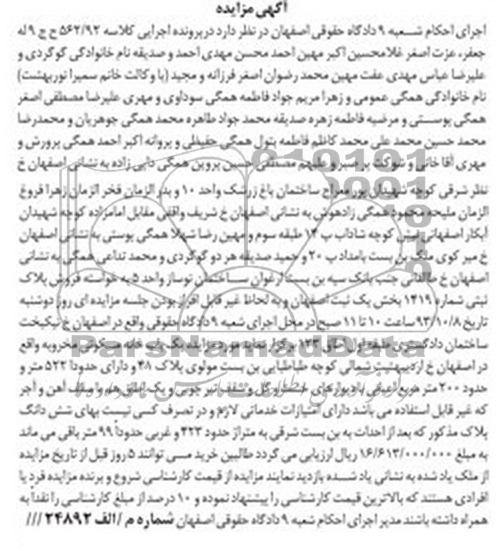 مزایده فروش پلاک